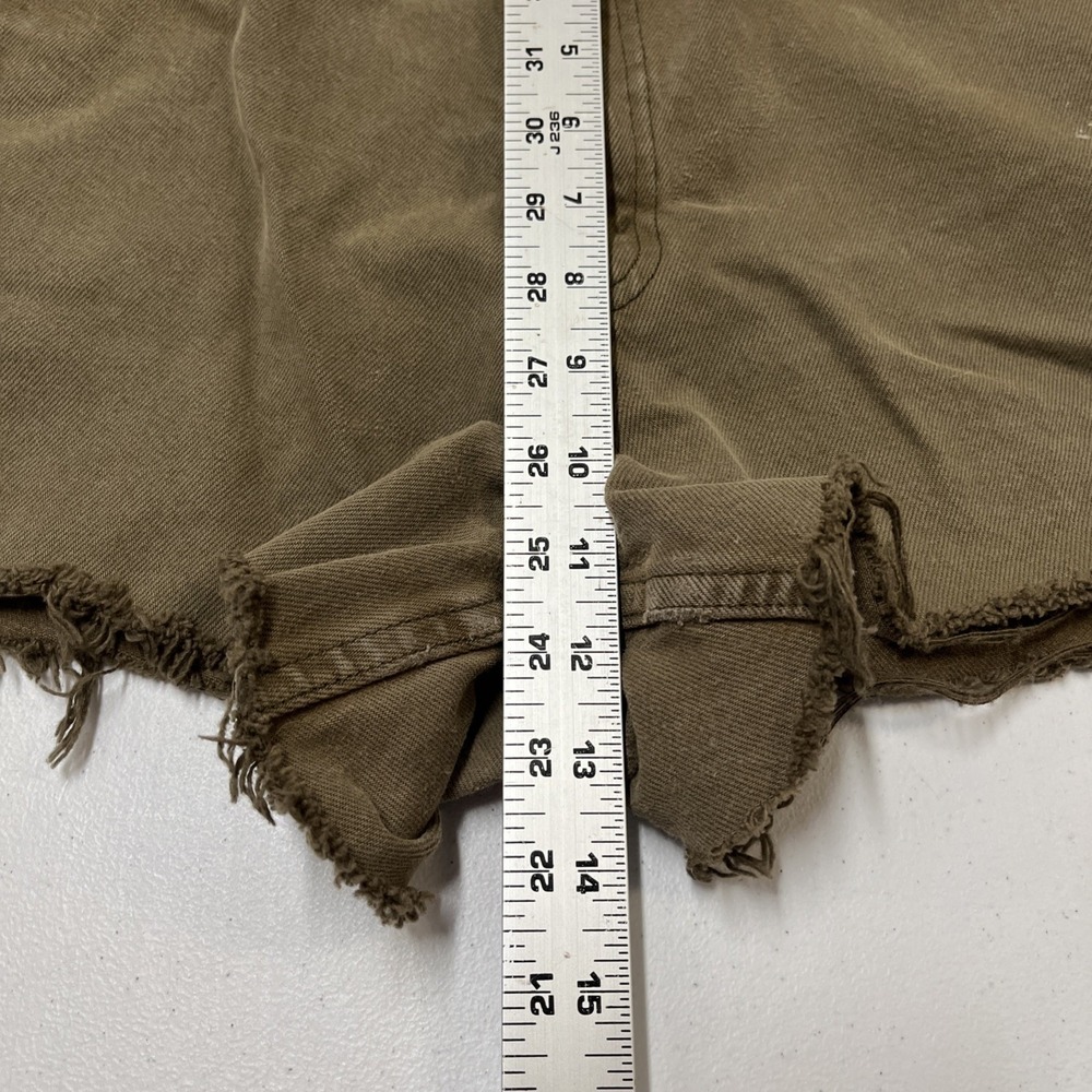 Vintage Levis 550 Denim Shorts Brown DIY Cut Off Jean Size 36 3" Y2K Festival - Picture 4 of 13